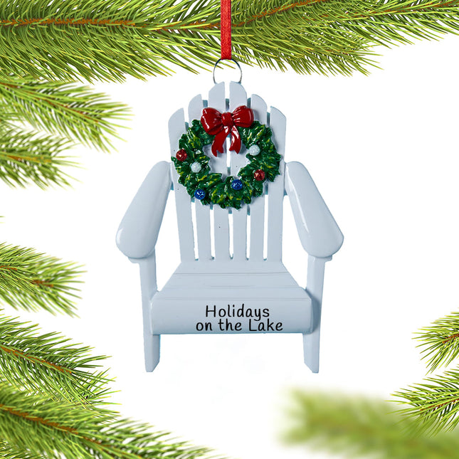 custom personalized adirondack chair christmas ornament – Christmas ornament, holiday tree decoration or gift