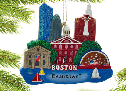 personalized personalized boston scene christmas ornament – Christmas ornament, holiday tree decoration or gift