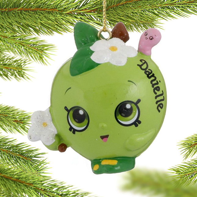 holiday personalized shopkins apple blossom christmas ornament – Christmas ornament, holiday tree decoration or gift