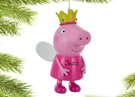 holiday personalized peppa pig fairy princess christmas ornament – Christmas ornament, holiday tree decoration or gift