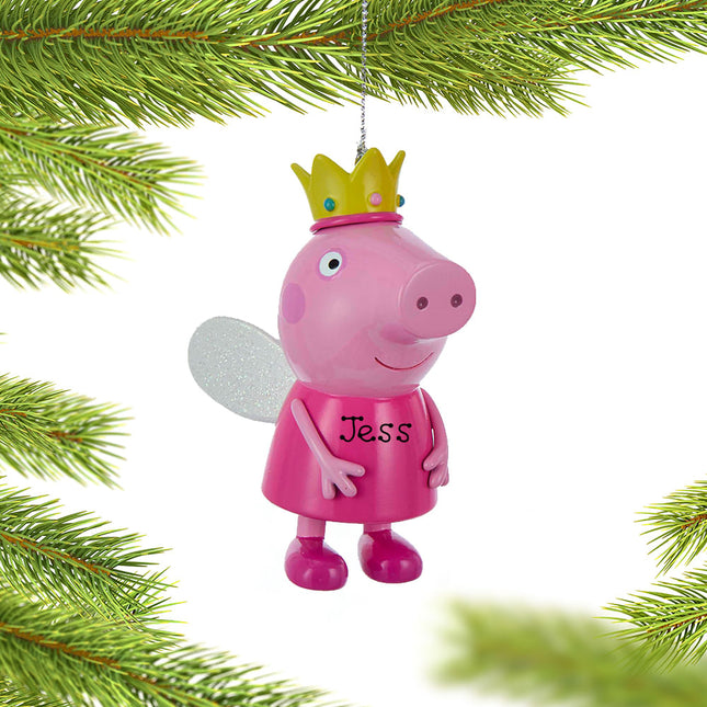 holiday personalized peppa pig fairy princess christmas ornament – Christmas ornament, holiday tree decoration or gift
