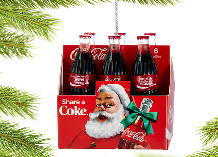 engraved personalized coca-cola six pack of bottles christmas ornament – Christmas ornament, holiday tree decoration or gift