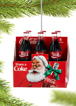 Coca-Cola Six Pack of Bottles Ornament  by KURT ADLER Ornament