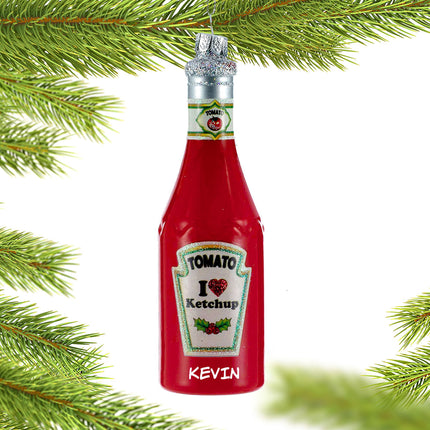 decorative personalized i love ketchup christmas ornament – Christmas ornament, holiday tree decoration or gift