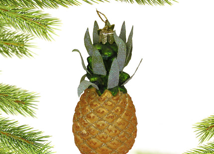 custom personalized tropical pineapple christmas ornament – Christmas ornament, holiday tree decoration or gift