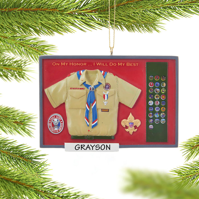 personalized personalized eagle scout shadow box christmas ornament – Christmas ornament, holiday tree decoration or gift