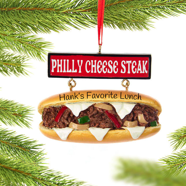personalized personalized cheese steak sandwich christmas ornament – Christmas ornament, holiday tree decoration or gift
