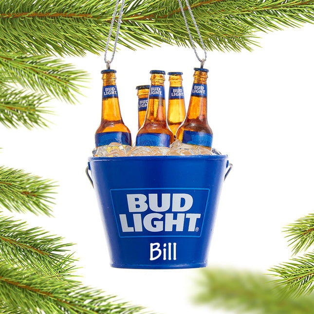 keepsake personalized bud light beer bottles in bucket christmas ornament – Christmas ornament, holiday tree decoration or gi