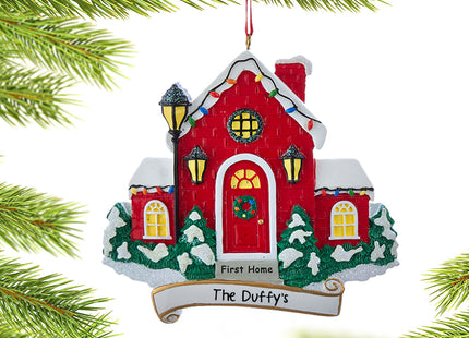 holiday personalized first home christmas ornament – Christmas ornament, holiday tree decoration or gift