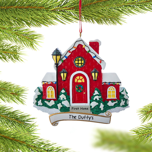 holiday personalized first home christmas ornament – Christmas ornament, holiday tree decoration or gift