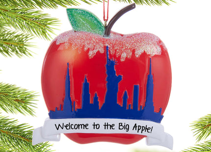 keepsake personalized new york apple christmas ornament – Christmas ornament, holiday tree decoration or gift