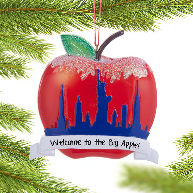 keepsake personalized new york apple christmas ornament – Christmas ornament, holiday tree decoration or gift