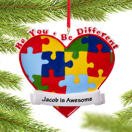 personalized personalized autism awareness christmas ornament – Christmas ornament, holiday tree decoration or gift
