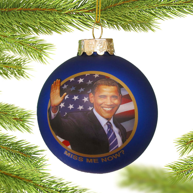 engraved personalized obama glass ball christmas ornament – Christmas ornament, holiday tree decoration or gift