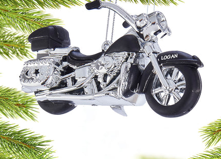 custom personalized motorcycle christmas ornament – Christmas ornament, holiday tree decoration or gift