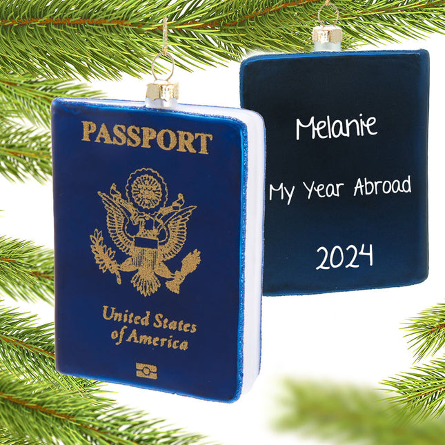 keepsake personalized passport christmas ornament – Christmas ornament, holiday tree decoration or gift