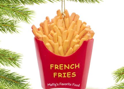 keepsake personalized french fries christmas ornament – Christmas ornament, holiday tree decoration or gift