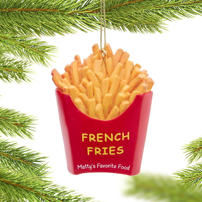 keepsake personalized french fries christmas ornament – Christmas ornament, holiday tree decoration or gift