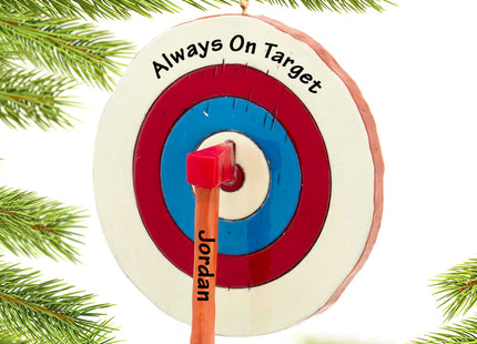 decorative personalized axe throwing christmas ornament – Christmas ornament, holiday tree decoration or gift