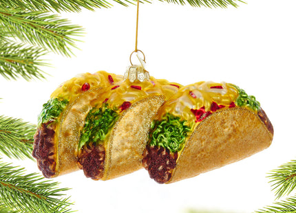 custom taco christmas ornament – Christmas ornament, holiday tree decoration or gift