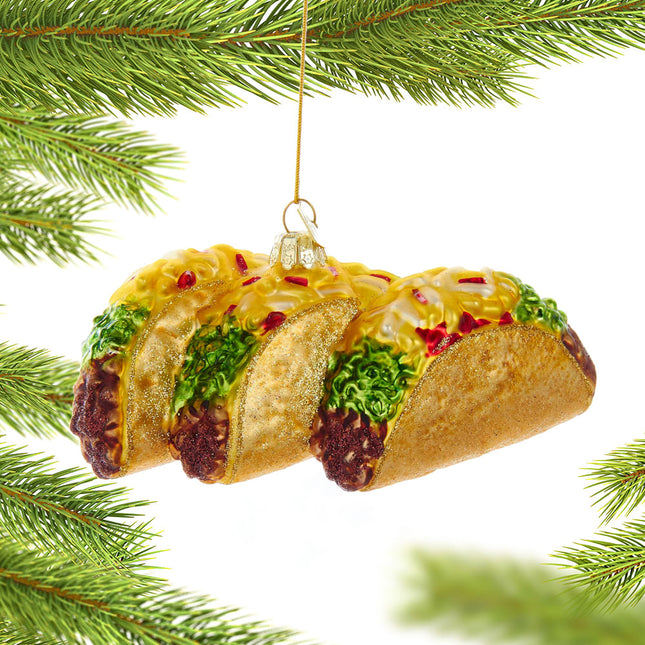 custom taco christmas ornament – Christmas ornament, holiday tree decoration or gift