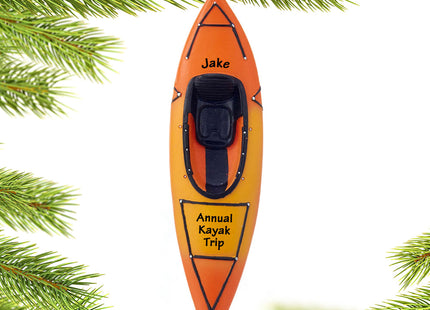 decorative personalized kayak christmas ornament – Christmas ornament, holiday tree decoration or gift