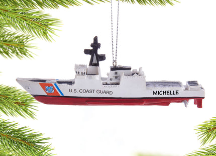 custom personalized u.s. coast guard ship christmas ornament – Christmas ornament, holiday tree decoration or gift