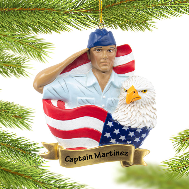 decorative personalized usaf soldier christmas ornament – Christmas ornament, holiday tree decoration or gift