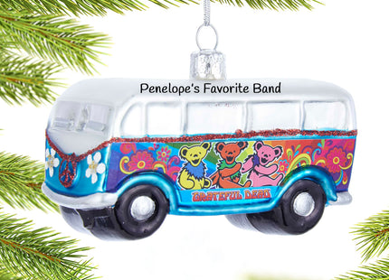 custom personalized grateful dead bus christmas ornament – Christmas ornament, holiday tree decoration or gift