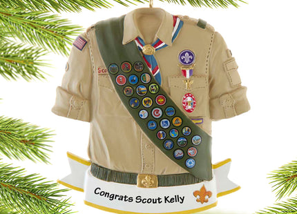 engraved personalized eagle scout christmas ornament – Christmas ornament, holiday tree decoration or gift