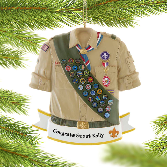 engraved personalized eagle scout christmas ornament – Christmas ornament, holiday tree decoration or gift
