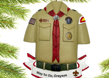 keepsake personalized boy scout christmas ornament – Christmas ornament, holiday tree decoration or gift