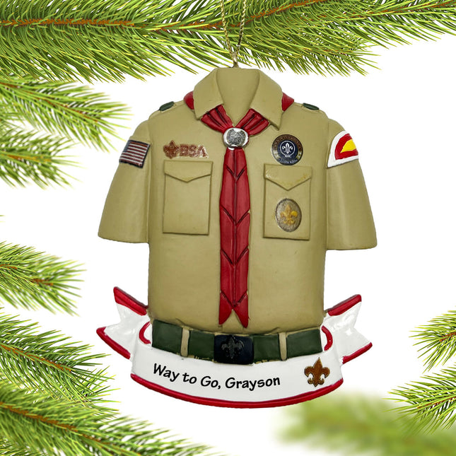 keepsake personalized boy scout christmas ornament – Christmas ornament, holiday tree decoration or gift