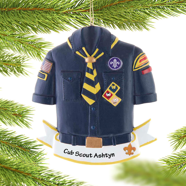 holiday personalized cub scout christmas ornament – Christmas ornament, holiday tree decoration or gift
