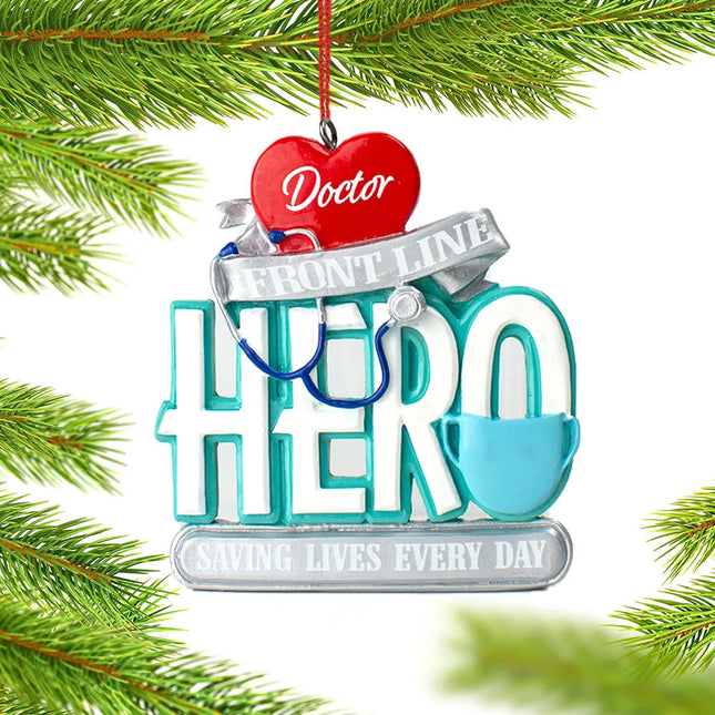 decorative personalized doctor christmas ornament – Christmas ornament, holiday tree decoration or gift