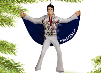 engraved elvis in eagle suit christmas ornament – Christmas ornament, holiday tree decoration or gift