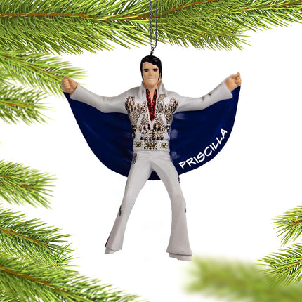 engraved elvis in eagle suit christmas ornament – Christmas ornament, holiday tree decoration or gift
