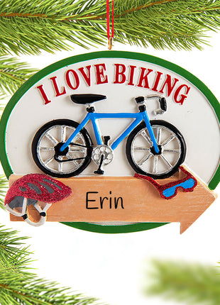 I Love Biking Ornament  by KURT ADLER Ornament