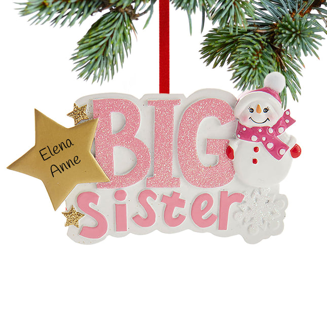 Big Sister Snowman Ornament
