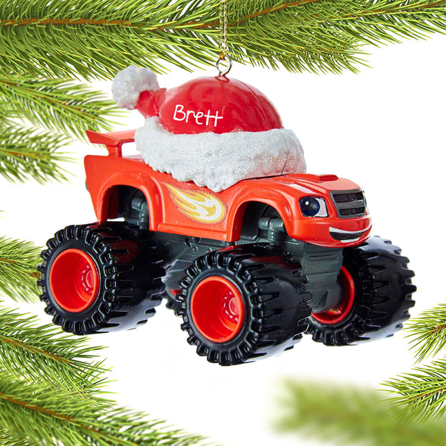 custom personalized blaze truck christmas ornament – Christmas ornament, holiday tree decoration or gift