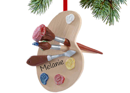 personalized personalized artist's palette christmas ornament – Christmas ornament, holiday tree decoration or gift