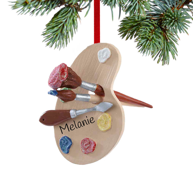 personalized personalized artist's palette christmas ornament – Christmas ornament, holiday tree decoration or gift