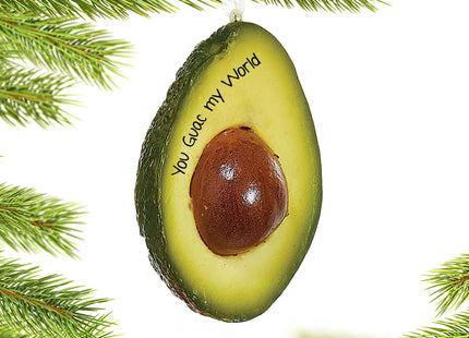 engraved personalized avocado christmas ornament – Christmas ornament, holiday tree decoration or gift