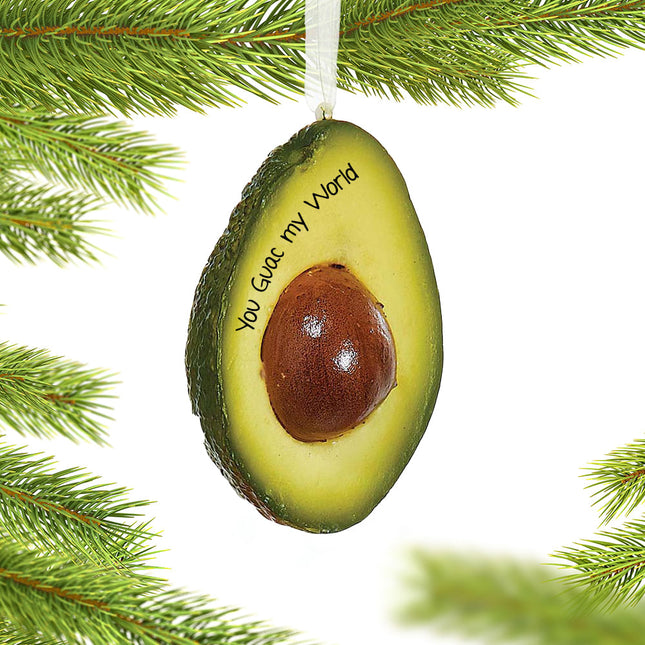 engraved personalized avocado christmas ornament – Christmas ornament, holiday tree decoration or gift