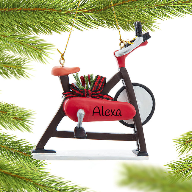 keepsake personalized exercise bicycle christmas ornament – Christmas ornament, holiday tree decoration or gift