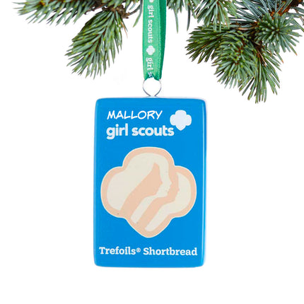 custom personalized girl scouts of usa trefoils shortbread christmas ornament – Christmas ornament, holiday tree decoration o