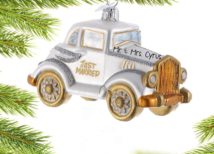 personalized personalized wedding car christmas ornament – Christmas ornament, holiday tree decoration or gift