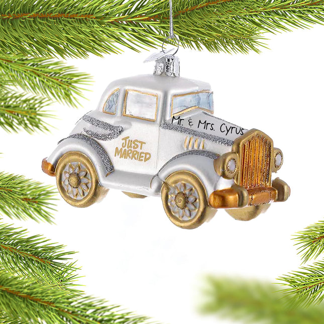 personalized personalized wedding car christmas ornament – Christmas ornament, holiday tree decoration or gift