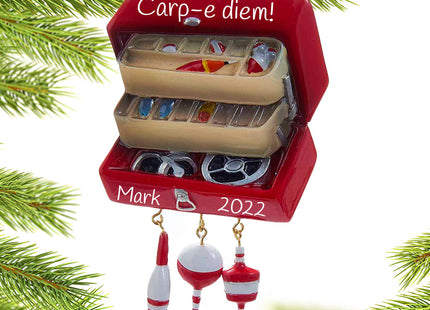 keepsake personalized tackle box christmas ornament – Christmas ornament, holiday tree decoration or gift