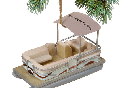 custom personalized pontoon boat christmas ornament – Christmas ornament, holiday tree decoration or gift